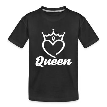 Queen - Kids' Premium Organic T-Shirt - black - Front
