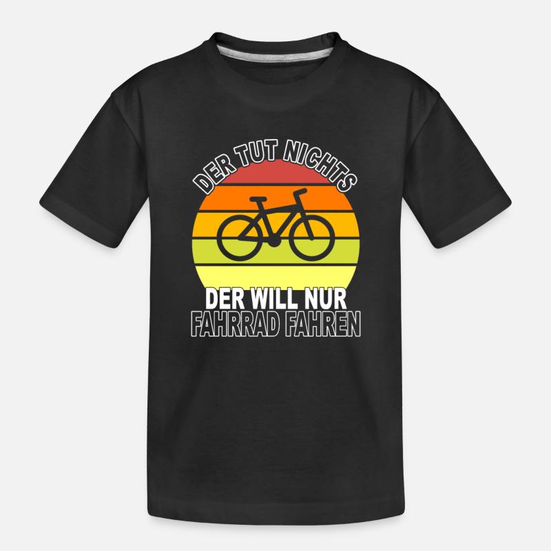 Fahrrad Spruch - Kinder Premium Bio T-Shirt - Schwarz