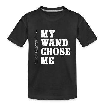 Klarinette Player Orchestra Musiker - Kinder Premium Bio T-Shirt - Schwarz - Vorne