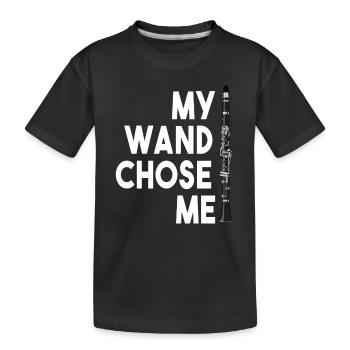 Klarinette Player Orchestra Musiker - Kinder Premium Bio T-Shirt - Schwarz - Vorne