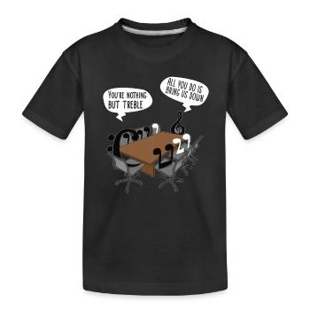 Klarinette Player Orchestra Musiker - Kinder Premium Bio T-Shirt - Schwarz - Vorne