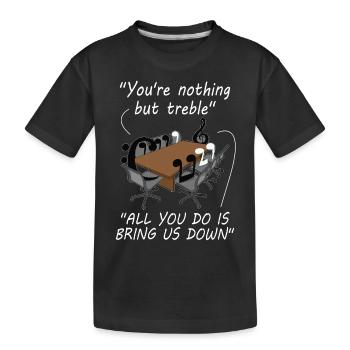 Klarinette Player Orchestra Musiker - Kinder Premium Bio T-Shirt - Schwarz - Vorne