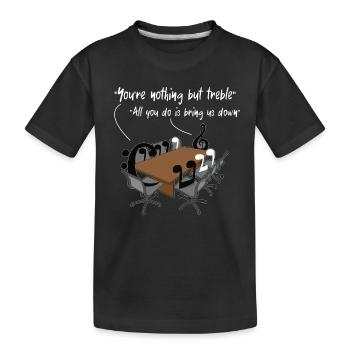 Klarinette Player Orchestra Musiker - Kinder Premium Bio T-Shirt - Schwarz - Vorne