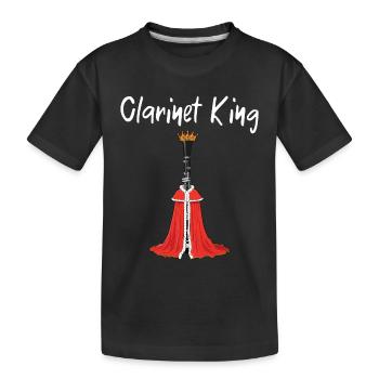 Klarinette Player Orchestra Musiker - Kinder Premium Bio T-Shirt - Schwarz - Vorne