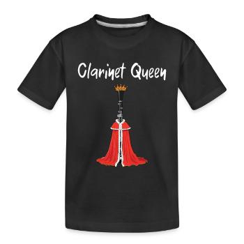 Klarinette Player Orchestra Musiker - Kinder Premium Bio T-Shirt - Schwarz - Vorne