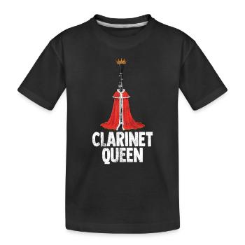 Klarinette Player Orchestra Musiker - Kinder Premium Bio T-Shirt - Schwarz - Vorne
