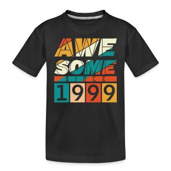 1999 Geboren Geburtstag Geburtsjahr Vintage - Kinder Premium Bio T-Shirt - Schwarz - Vorne