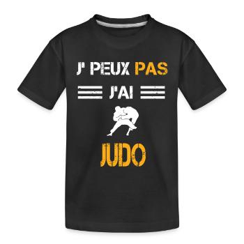 Je peux pas j'ai judo cadeau judoka - T-shirt bio Premium Enfant - noir - Devant