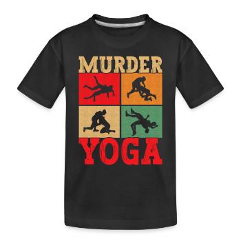 Wrestling Ringen Ringer - Kinder Premium Bio T-Shirt - Schwarz - Vorne