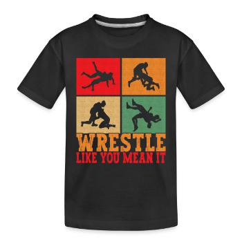 Lutte Lutteurs Lutteurs - T-shirt bio Premium Enfant - noir - Devant