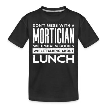 Gardiens de cadavres, pompes funèbres, salons funéraires - T-shirt bio Premium Enfant - noir - Devant