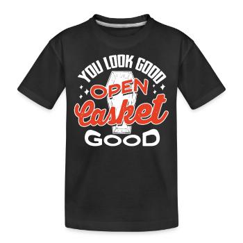 Gardiens de cadavres, pompes funèbres, salons funéraires - T-shirt bio Premium Enfant - noir - Devant
