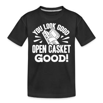 Gardiens de cadavres, pompes funèbres, salons funéraires - T-shirt bio Premium Enfant - noir - Devant