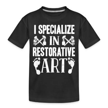 Gardiens de cadavres, pompes funèbres, salons funéraires - T-shirt bio Premium Enfant - noir - Devant