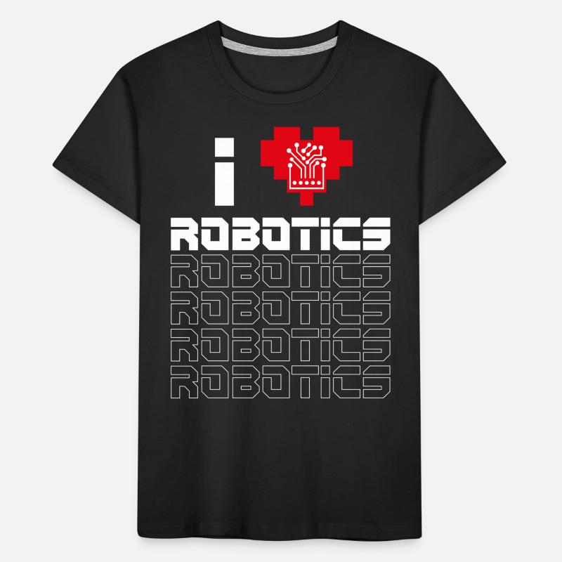 Robot Robotics Engineer Heart I Kids' Premium Organic T-Shirt