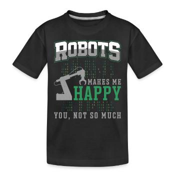 Robot Robotique Ingénieur Robots - T-shirt bio Premium Enfant - noir - Devant