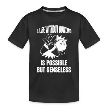 Bowling Bowling Bowling Club Bowling Club - Kids' Premium Organic T-Shirt - black - Front