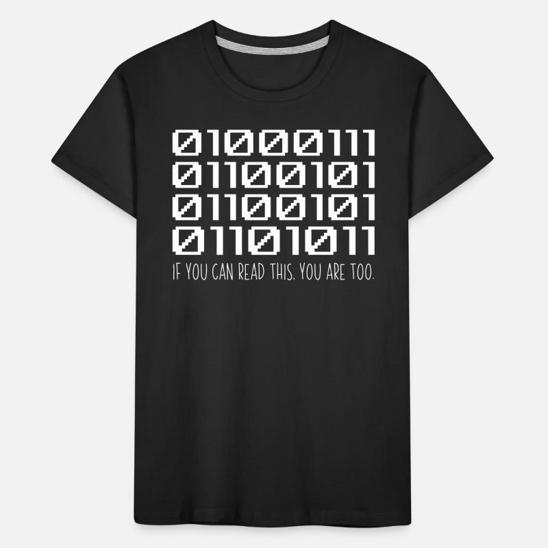 Cooler Computer Binärcode Programmierer Entwickler Kinder Premium Bio T-Shirt