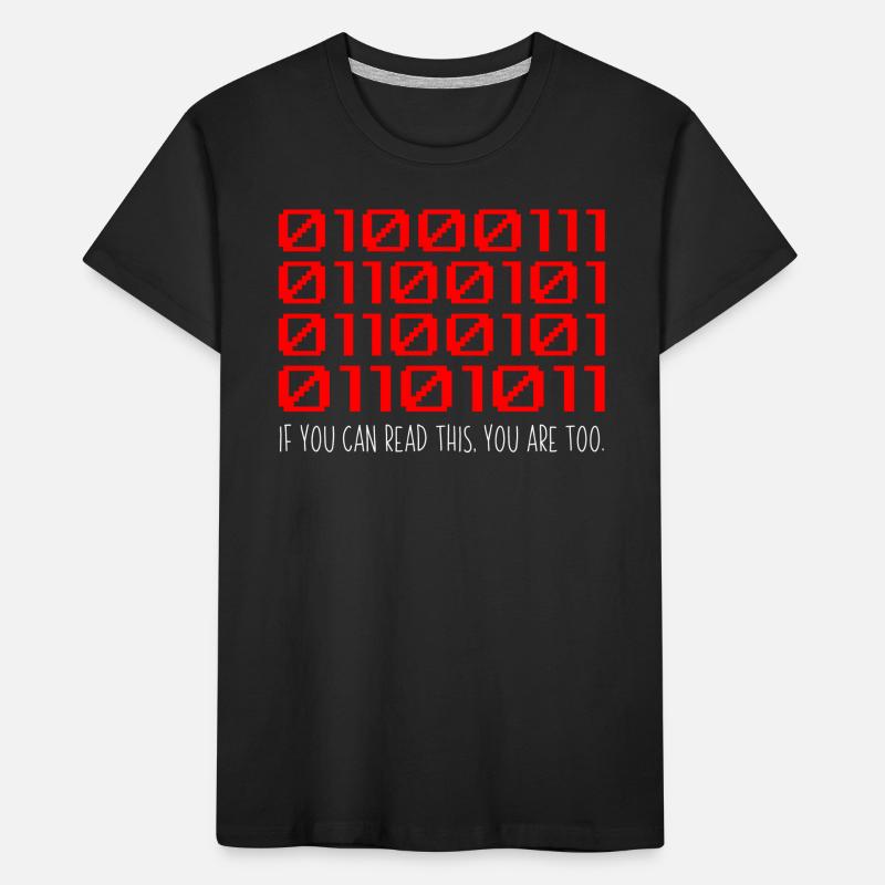 Lustiger Entwickler Binärcode Programmierer Entwickler Kinder Premium Bio T-Shirt