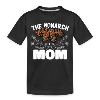 Monarch Butterfly Mom - Kids' Premium Organic T-Shirt - black - Front