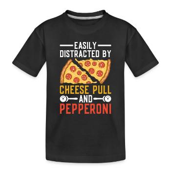 Pizza Pizzabäcker Pepperoni Pizza - T-shirt bio Premium Enfant - noir - Devant