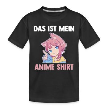 Anime - Kinder Premium Bio T-Shirt - Schwarz - Vorne