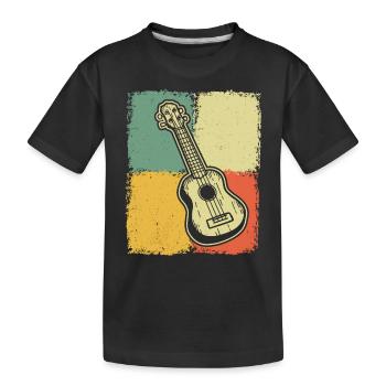 Ukulélé Joueur de ukulélé Ukuléléliste - T-shirt bio Premium Enfant - noir - Devant