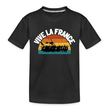 Fraternité Liberte Egalite Français Révolution - T-shirt bio Premium Enfant - noir - Devant