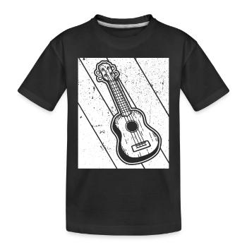Ukulélé Joueur de ukulélé Ukuléléliste - T-shirt bio Premium Enfant - noir - Devant