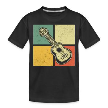 Ukulélé Joueur de ukulélé Ukuléléliste - T-shirt bio Premium Enfant - noir - Devant