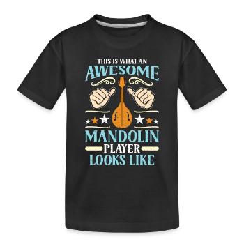 Mandolin This Is What An Awesome Bluegrass Music - Kinder Premium Bio T-Shirt - Schwarz - Vorne