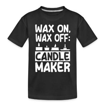 Versement de bougies - T-shirt bio Premium Enfant - noir - Devant