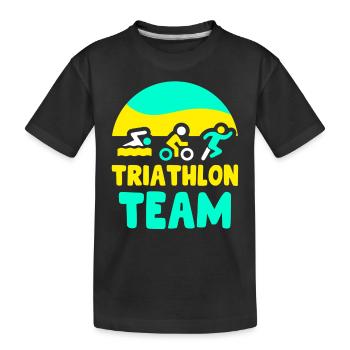 Triathlon Team Triathlete Triathlons Triathlete - Kids' Premium Organic T-Shirt - black - Front