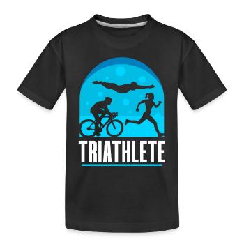 Triathlete Triathlons Triathlon Sport Triathlete - Kids' Premium Organic T-Shirt - black - Front
