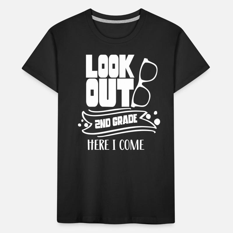 Attention second grade I come second grader Kids' Premium Organic T-Shirt