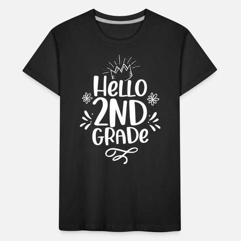 Hello 2nd Class Second Class Second Grader Kids' Premium Organic T-Shirt