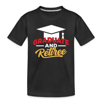 Diplômés et retraités diplômés-entreprise - T-shirt bio Premium Enfant - noir - Devant