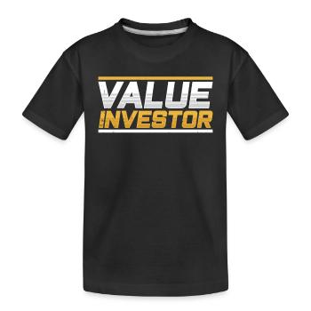 Value Investor Investor Financier Invest - Kids' Premium Organic T-Shirt - black - Front