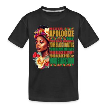 BLM African Pride commémore l’histoire des Noirs Mon - T-shirt bio Premium Enfant - noir - Devant