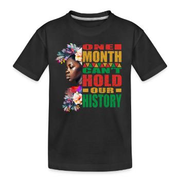 Mois de l’histoire des Noirs afro-américains de la fierté BLM - T-shirt bio Premium Enfant - noir - Devant