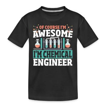 Je suis ingénieur chimiste chimiste - T-shirt bio Premium Enfant - noir - Devant