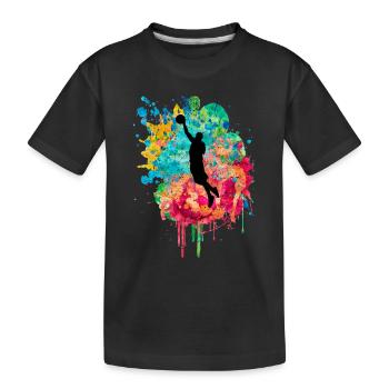 Basketball Player - Pop Art - Kids' Premium Organic T-Shirt - black - Front