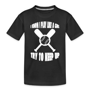 Équipe de baseball Joueurs de baseball Joueurs de baseball - T-shirt bio Premium Enfant - noir - Devant