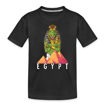 Egypte Crocodile Pharaon - T-shirt bio Premium Enfant - noir - Devant