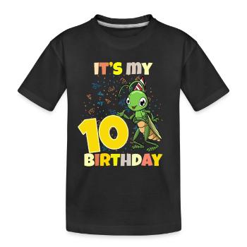 C’est ma sauterelle de 10 ans - T-shirt bio Premium Enfant - noir - Devant