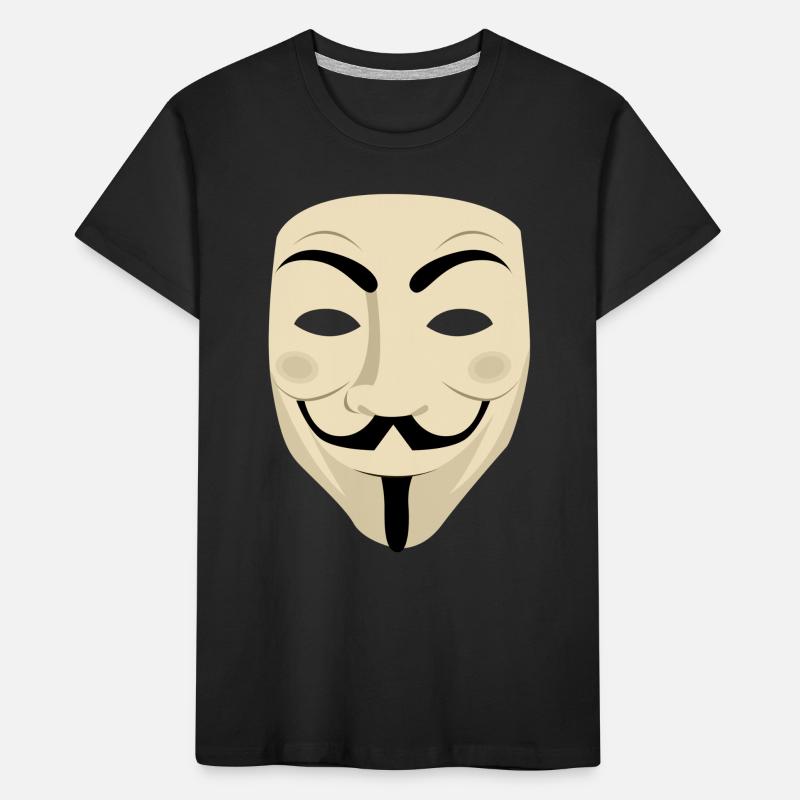 Mr. Anonymous Mask Computer Hacker Kids' Premium Organic T-Shirt