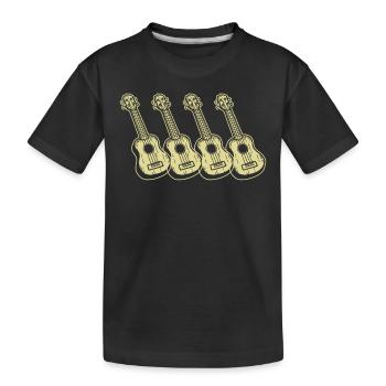Ukulélé Joueur de ukulélé Ukuléléliste - T-shirt bio Premium Enfant - noir - Devant
