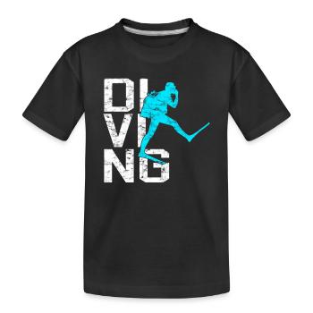 Dive - Kids' Premium Organic T-Shirt - black - Front