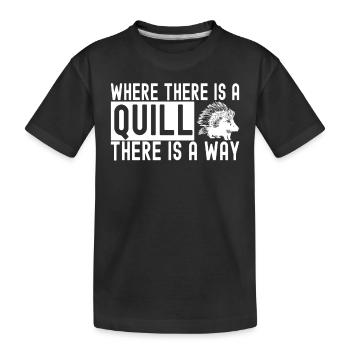 Süßes Stachelschwein - Kinder Premium Bio T-Shirt - Schwarz - Vorne