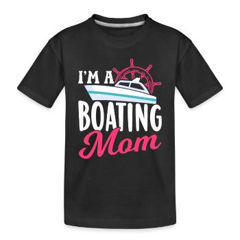 Je suis une maman plaisancière yacht boating - T-shirt bio Premium Enfant - noir - Devant